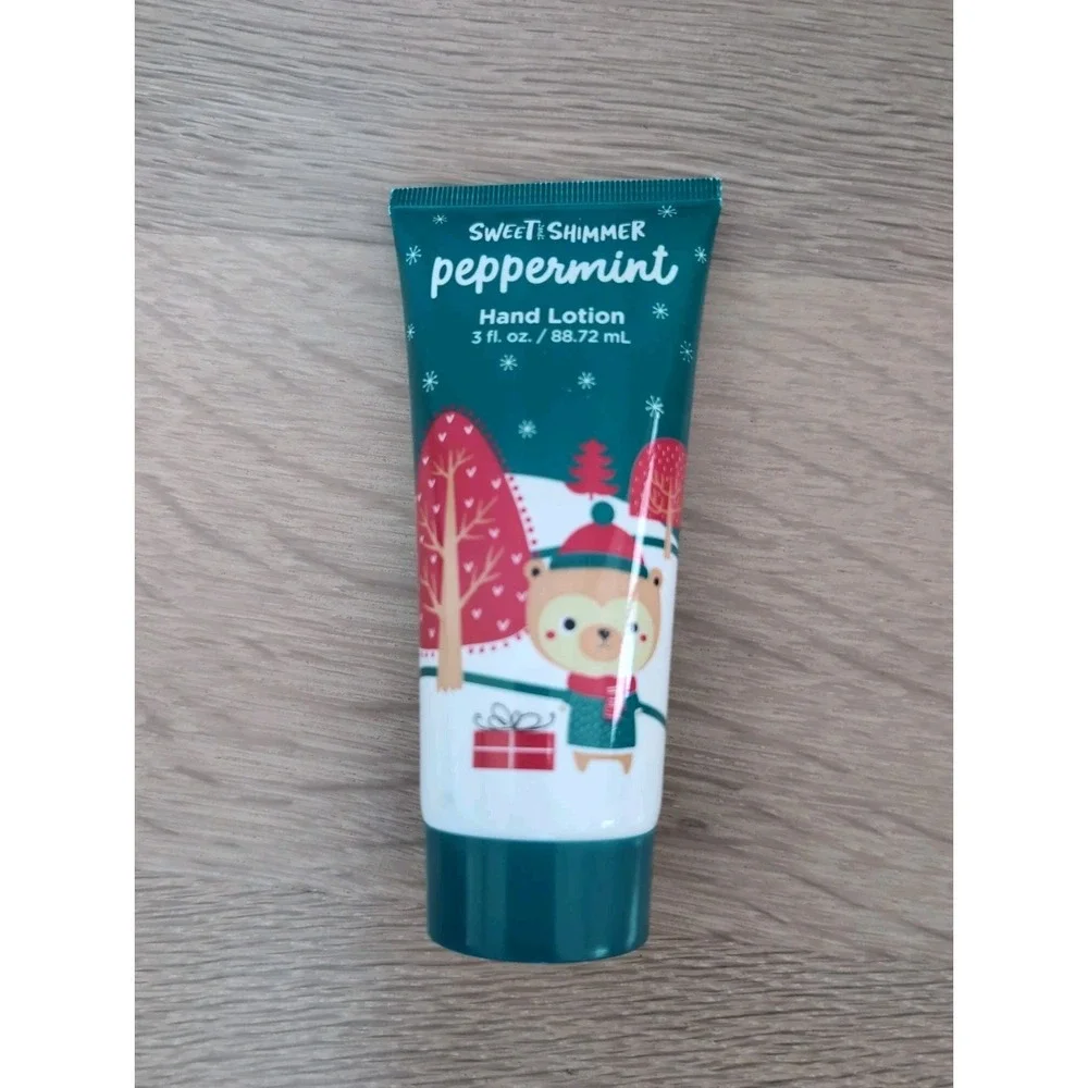 Sweet And Shimmer Peppermint Hand Lotion by Groovi Beauty 3 oz New Seasonal Gift